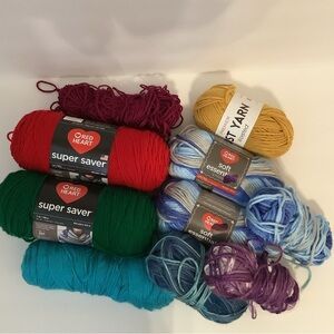 Assorted Lot of Yarn, 10 Skeins